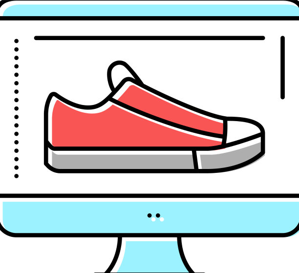 鞋设计电脑屏幕彩色图标图片下载