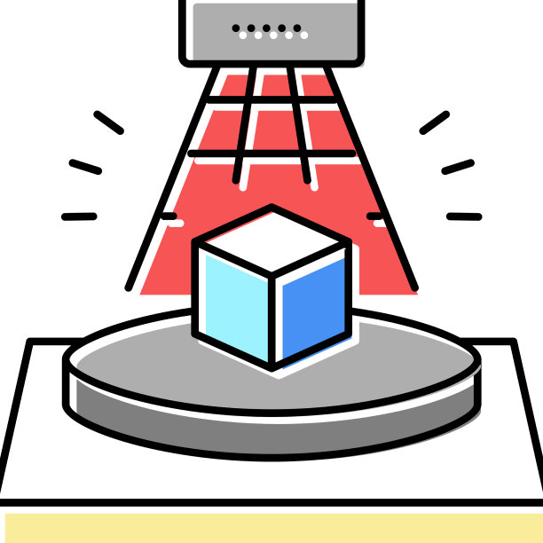 三维扫描彩色图标图片下载