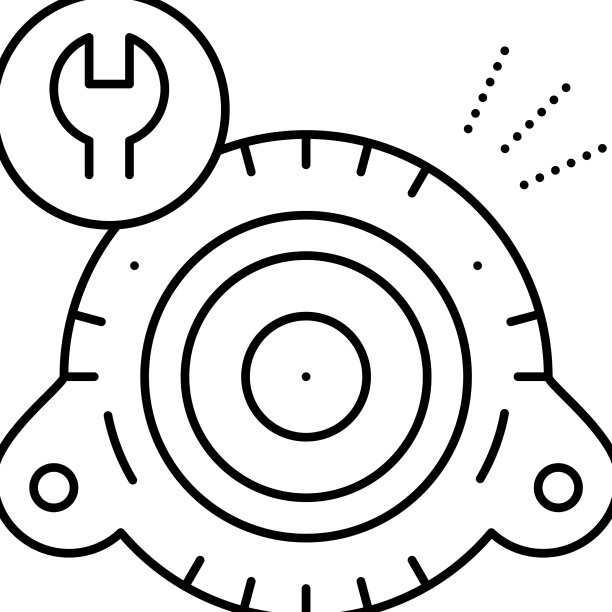 发电机维修线路图标隔离图片下载