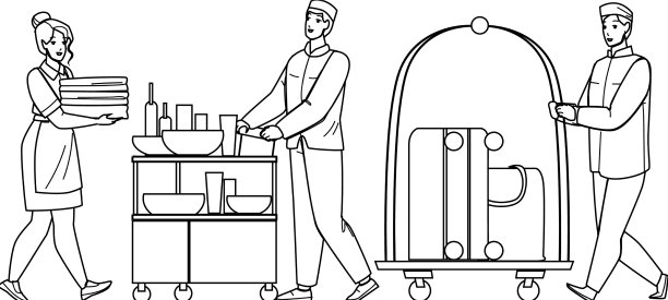 酒店客房服务客户套图片下载