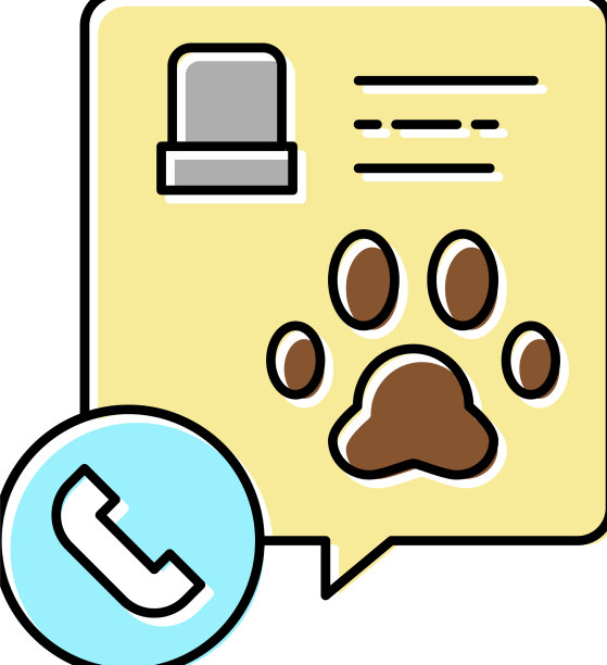 呼叫宠物殡葬服务彩色图标图片下载