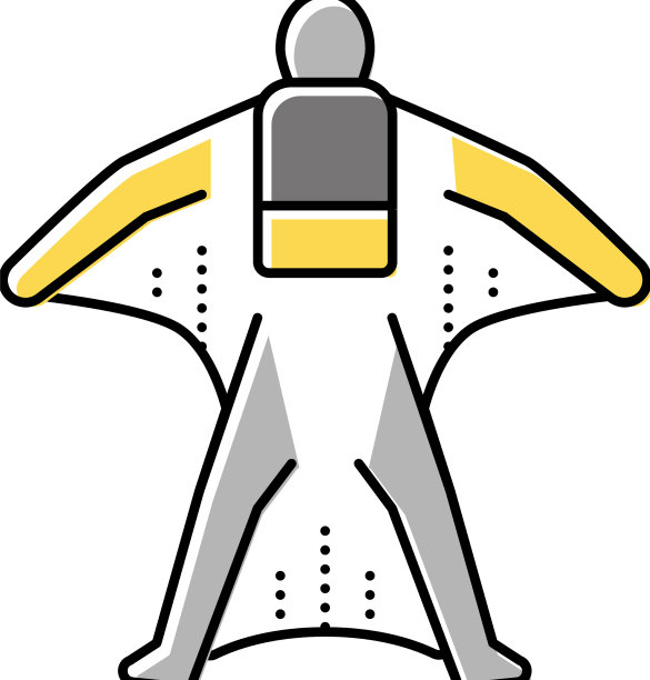 翼装飞行极限运动人的颜色图标图片下载