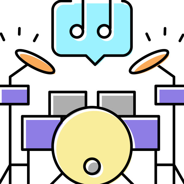 演奏乐器的男士休闲色图标图片下载