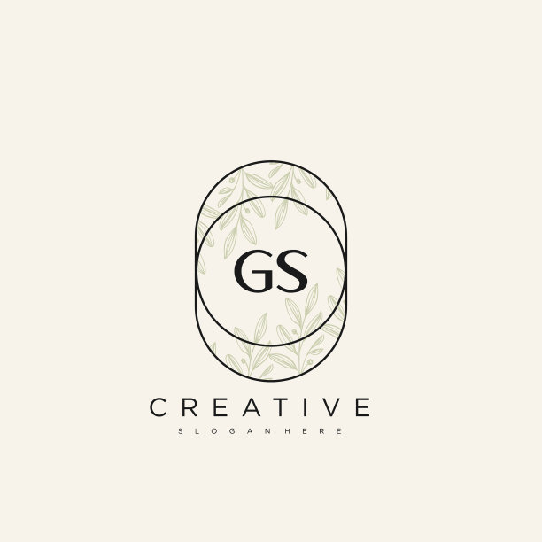 初始字母花logo模板溢价艺术图片下载