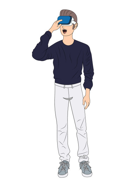 戴vr眼镜的男人性格图片下载
