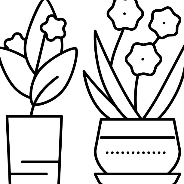 花卉休闲线图标图片下载