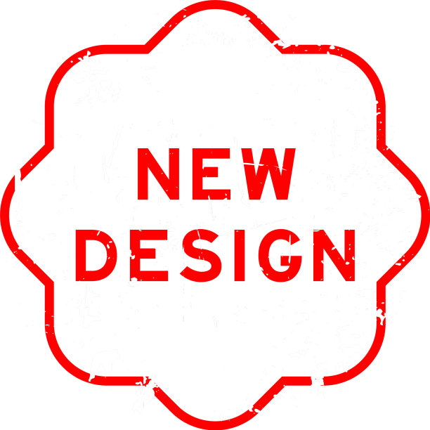 Grunge红色新设计字橡胶印章上图片下载