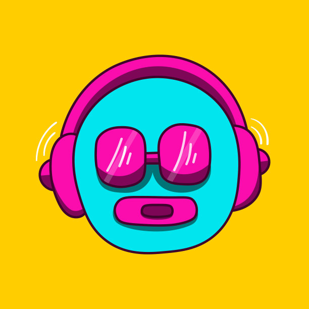 涂鸦音乐人使用耳机图片下载