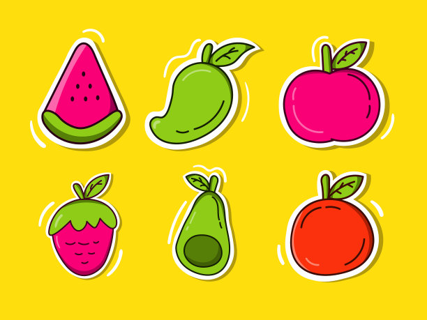 捆扎设置水果贴纸图片下载