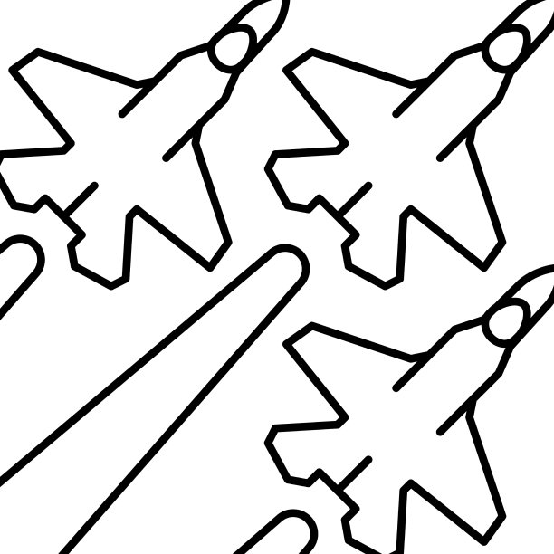 航空阅兵线图标图片下载