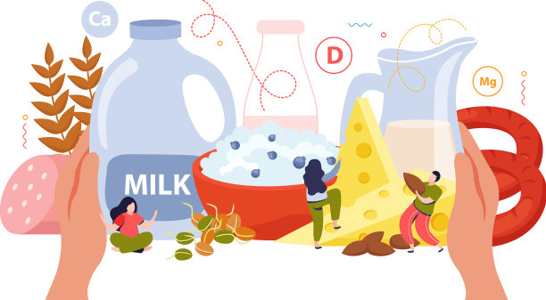 牛奶使用扁平化概念图片下载