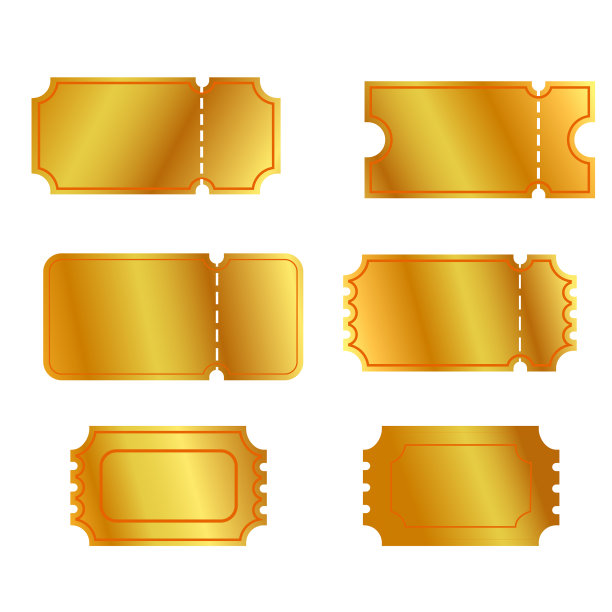 简单的6式金券或优惠券图片下载