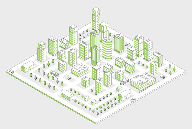 等距城市概念图片下载