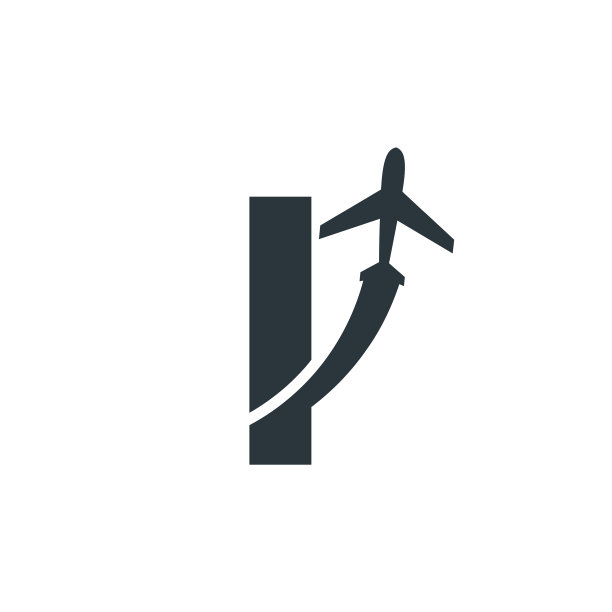 首字母I飞机飞行旅游Logo图片下载