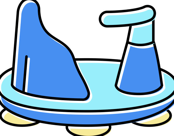 婴儿洗澡座颜色图标图片下载