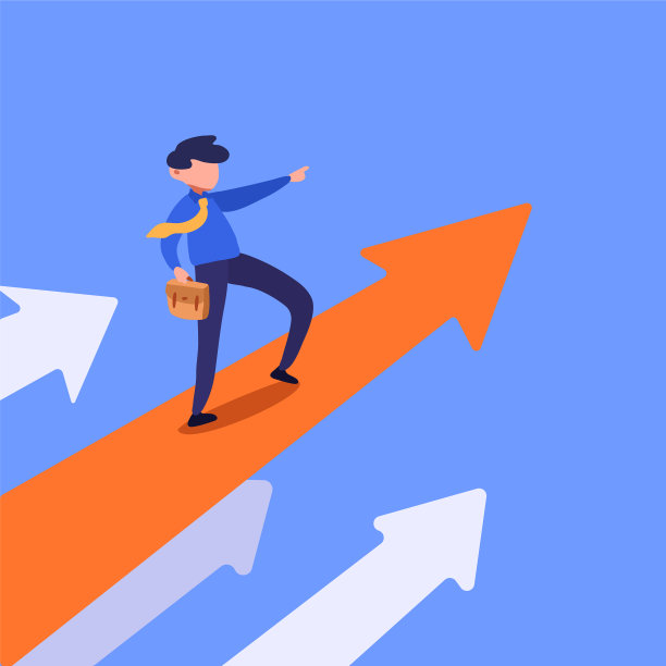 商务平面绘图商人与公文包图片下载