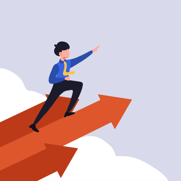 商业平面画商人领袖站图片下载