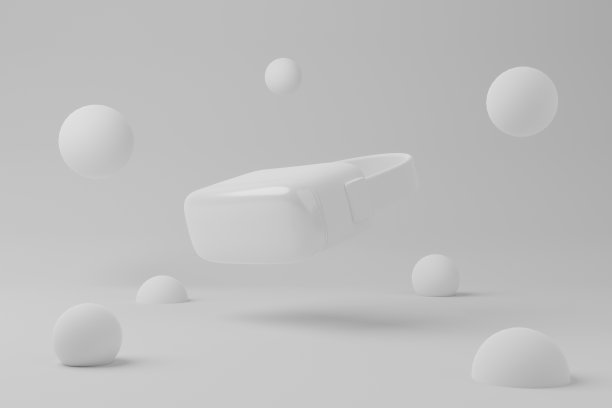 虚拟现实眼镜耳机。增强现实(AR)技术。元宇宙世界虚拟现实技术概念。物联网。未来商业金融区块链。3 d渲染图图片下载