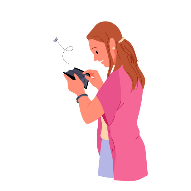 拿着空钱包的焦虑女人图片下载