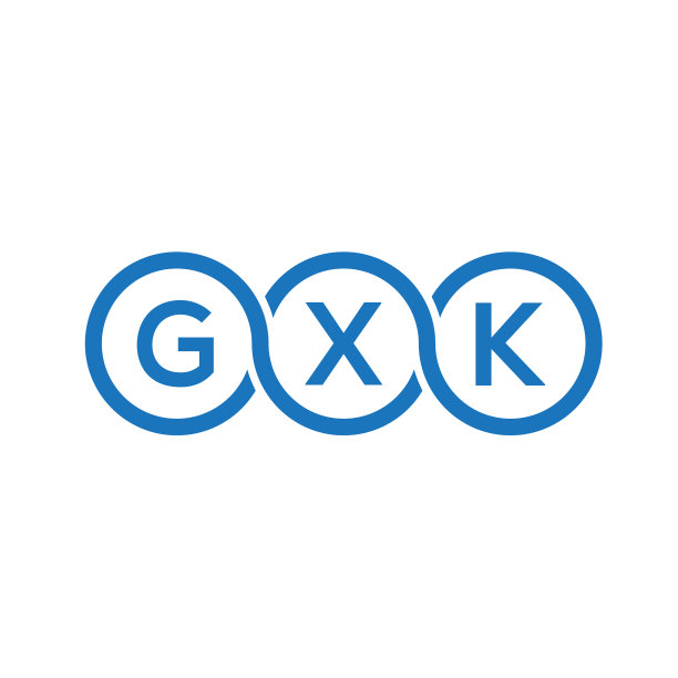 白色背景上的GXK字母标志设计图片下载