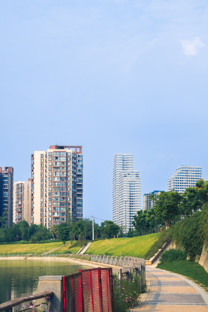 黄昏的金融城市图片下载