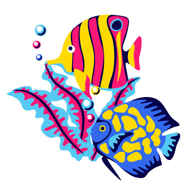 背景与热带鱼。海洋生物水族馆和海洋动物。图片下载