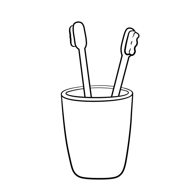 牙刷放在杯子里图片下载