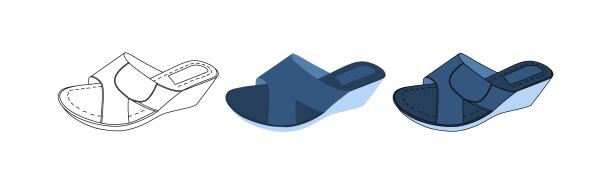 女人的夏天的鞋子。图片下载