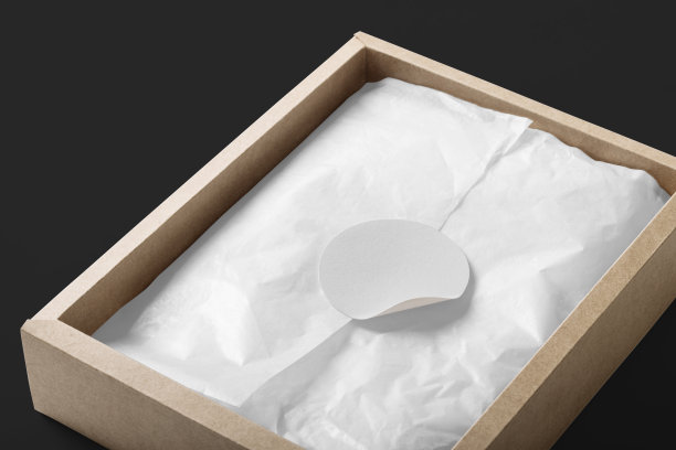 不干胶与纸板盒包装模板与复制空间为您的标志或图形设计图片下载