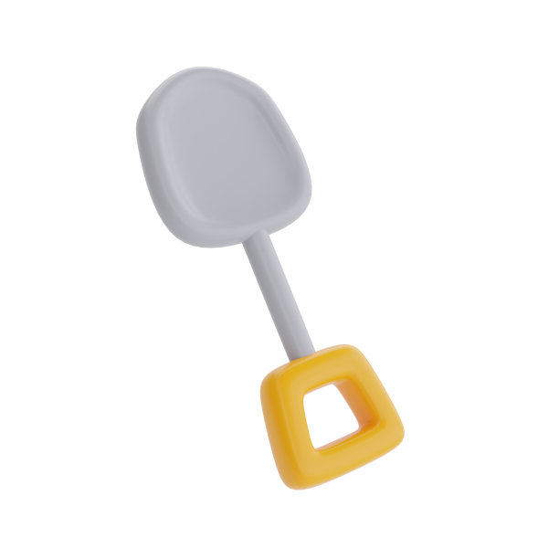 施工工具和设备，铲隔离在白色背景，劳动节。三维渲染图片下载