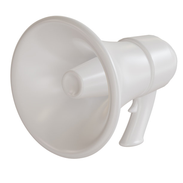 现代白色扬声器3D逼真图标图片下载