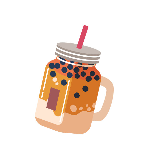 将茶或咖啡倒入有盖子的玻璃杯中图片下载