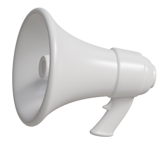 现代白色扬声器3D逼真图标图片下载