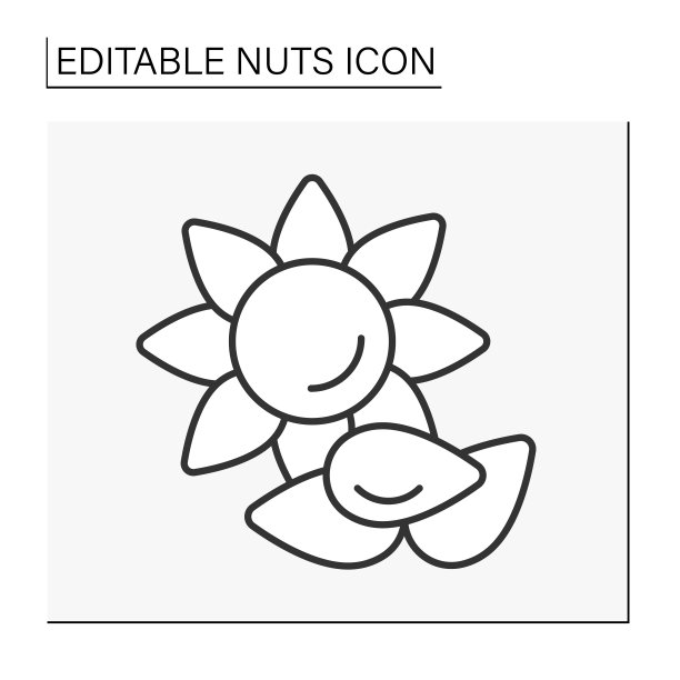 葵花籽线图标图片下载