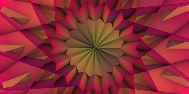 一个美丽的万花筒。抽象的3 d背景。迷幻，冥想和瑜伽的概念。抽象的几何花。图片下载