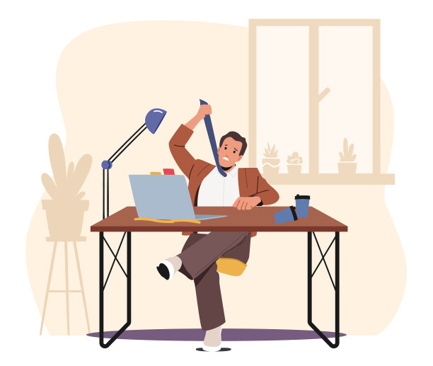 过度劳累的工人性格倦怠图片下载