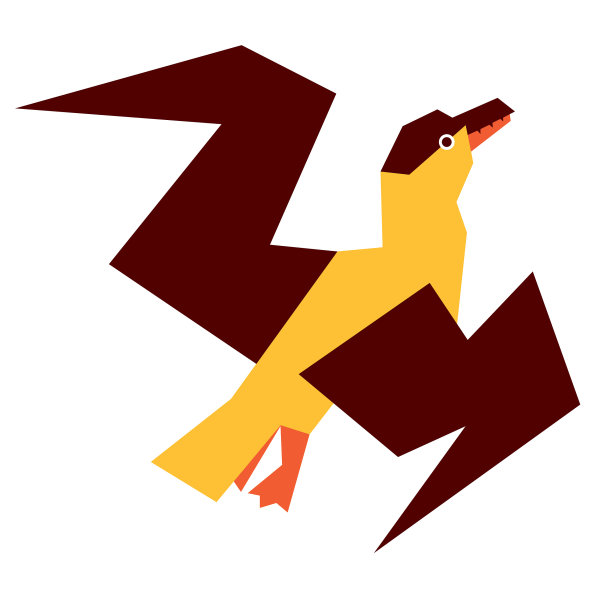 一个灭绝的史前动物的彩色极简插画。图片下载