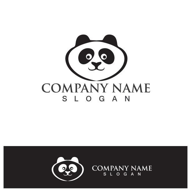 熊猫头像黑白相间图片下载