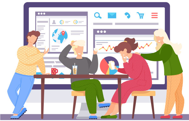 一群快乐的朋友围坐在桌旁打牌。背景是统计海报图片下载