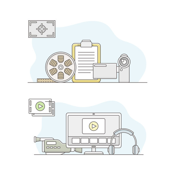 电影院和摄影器材设置电影图片下载