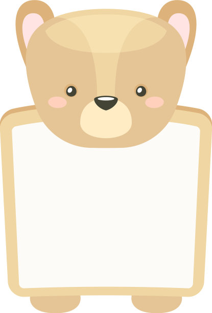 镜框装饰小熊头相册图片下载