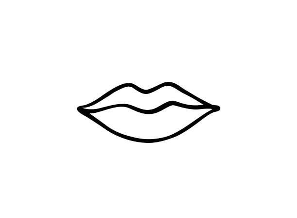 唇色女性性感红唇线画得美图片下载