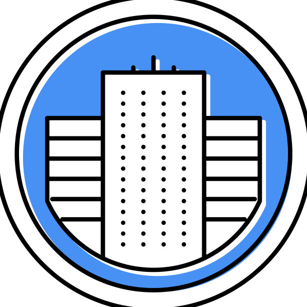 城市商业中心标志彩色图标图片下载