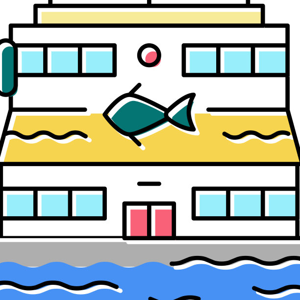 海鲜餐厅颜色图标图片下载