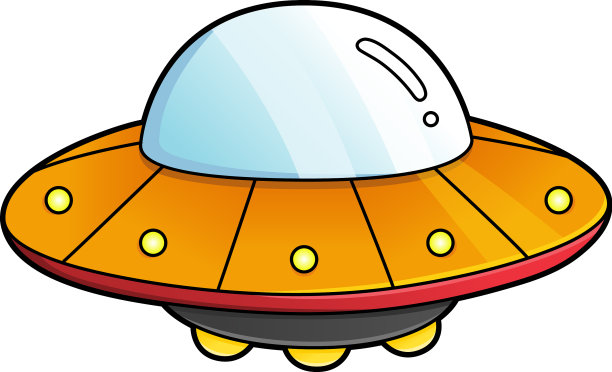 UFO卡通彩色剪贴画图片下载