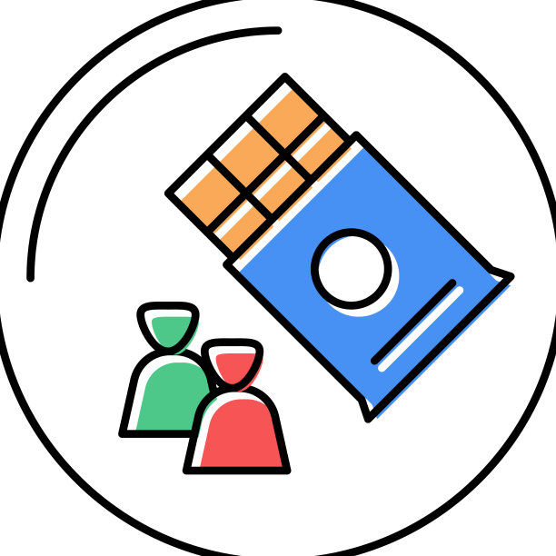 糖果和巧克力百货彩色图标图片下载