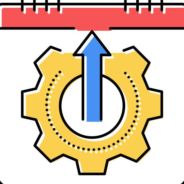 日期工作过程日历彩色图标图片下载