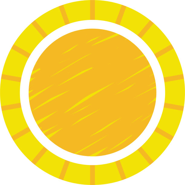 快乐炎热的夏天太阳绘制艺术涂鸦人物插图图标图片下载