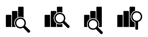 业务图图标。图表平面矢量插图在白色背景。图片下载