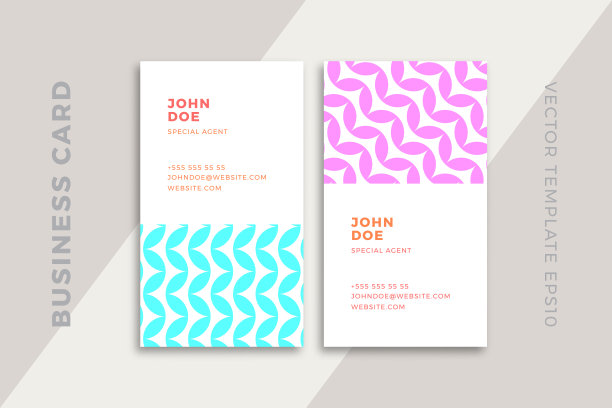 现代创意名片垂直模板。时髦的几何图案公司文具模型。简单的矢量编辑背景样本文本。EPS10图片下载
